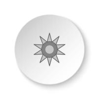 runda knapp för webb ikon, andlig symbol. knapp baner runda, bricka gränssnitt för Ansökan illustration på vit bakgrund vektor