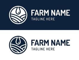 farm drop logotyp set vektor