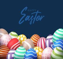 Ostern realistische Ei Banner vektor