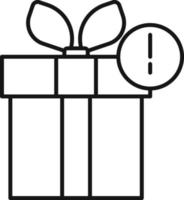 Geschenk, Kasten, Symbol. Marketing Vektor Symbol. dünn Linie Symbol zum Webseite Design und Infografik auf Weiß Hintergrund