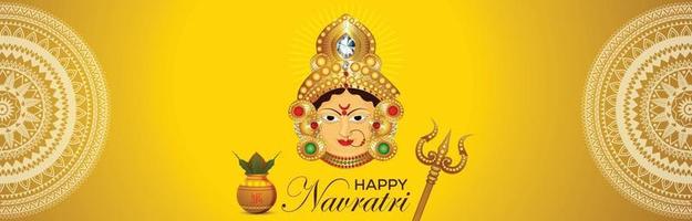 glad navratri firande banner eller rubrik vektor