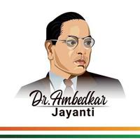 Ambedkar Jayanti indischen Freiheitskämpfer Hintergrund vektor