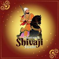 kreative Illustration und Hintergrund von Shivaji Jayanti vektor