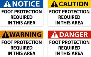 Fuß Schutz erforderlich im diese Bereich Zeichen vektor