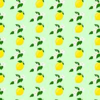 gren av citron- med blommor och citron- mönster. för affischer, logotyper, etiketter, banderoller, klistermärken, produkt förpackning design, etc. vektor illustration