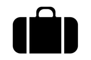 Reise Tasche Symbol. Gepäck Koffer Tasche Symbol. Rucksack Symbol Kabine Gepäck. schwarz Aktentasche Wagen Tasche mit ein handhaben. Sommer- Ferien Zeit Tourismus. Reise Gepäck Symbol Satz. vektor