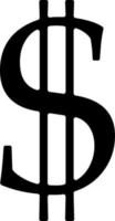 Dollar, Symbol. Element von einfach Symbol zum Webseiten, Netz Design, Handy, Mobiltelefon Anwendung, Infografiken. dick Linie Symbol zum Webseite Design und Entwicklung, App Entwicklung auf Weiß Hintergrund vektor