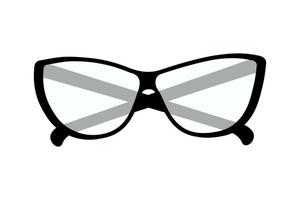 Brille mit schwarz Frames und klar Linsen. glücklich mit Brille Mann Tag. Aufkleber. Symbol. isolieren. eps vektor