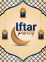 iftar party flyer eller affisch vektor