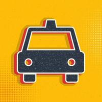 taxi pop- konst, retro ikon. vektor illustration av pop- konst stil på retro bakgrund