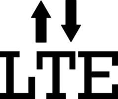 lte, Signal, Pfeile Vektor Symbol. einfach Element Illustration von ui Konzept. Handy, Mobiltelefon Konzept Vektor Illustration. lte, Signal, Pfeile Vektor Symbol auf Weiß Hintergrund