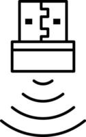 Daten, Lagerung, USB Vektor Symbol auf transparent Hintergrund. Gliederung Daten, Lagerung, USB Vektor Symbol