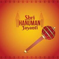 kreativ illustration av Lord Hanuman Jayanti Indian Festival vektor