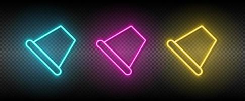 kaus vektor ikon gul, rosa, blå neon uppsättning. verktyg vektor ikon på mörk genomskinlighet bakgrund