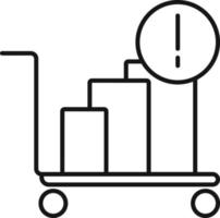 vagn, dray, ikon. marknadsföring vektor ikon. tunn linje ikon för hemsida design och infographic på vit bakgrund