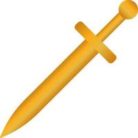 Gold Schwert. Vektor Illustration vorwärts Symbol