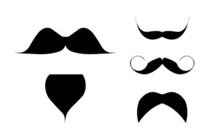 uppsättning av mustascher, vektor uppsättning av hipster mustasch