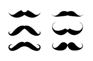 mustasch ikoner uppsättning, vektor uppsättning av hipster mustasch