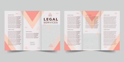 legal Dienstleistungen dreifach Broschüre Vorlage, dreifach Broschüre Rechnungswesen Feste Flyer Vektor Layout dreifach Attrappe, Lehrmodell, Simulation Profi Vektor