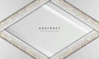 abstrakt vit bakgrundsvektor. elegant konceptdesignvektor. konsistens med silver glitter prickar element dekoration.