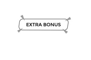 extra bonus vectors.sign märka bubbla Tal extra bonus vektor