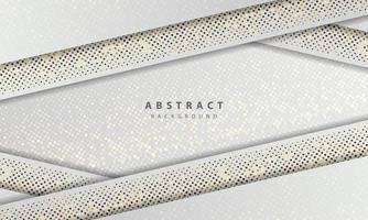 abstrakt vit bakgrundsvektor. elegant konceptdesignvektor. konsistens med silver glitter prickar element dekoration.
