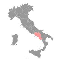 campania Karta. område av Italien. vektor illustration.