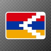 Artsakh-Flagge, offizielle Farben und Proportionen. Vektor-Illustration. vektor