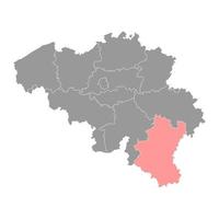 Karte der Provinz Luxemburg, belgische Provinzen. Vektor-Illustration. vektor
