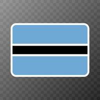 Botswana-Flagge, offizielle Farben und Proportionen. Vektor-Illustration. vektor