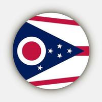 Ohio-Staatsflagge. Vektor-Illustration. vektor