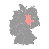 saxony anhalt stat Karta. vektor illustration.