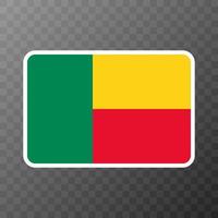 Benin flagga, officiella färger och proportioner. vektor illustration.