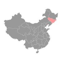 Karte der Provinz Jilin, Verwaltungseinheiten von China. Vektor-Illustration. vektor