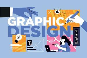 vektor illustration av grafisk design. kreativ begrepp för webb baner, social media baner, företag presentation, marknadsföring material.