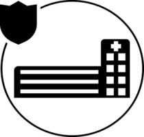menschlich, Versicherung, Gesundheit Symbol Illustration isoliert Vektor Zeichen Symbol - - Versicherung Symbol Vektor schwarz - - Vektor auf Weiß Hintergrund
