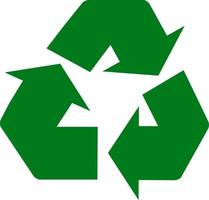 recyceln, Symbol, Grün Symbol können Sein benutzt zum Netz, Handy, Mobiltelefon und Infografik. Vektor Symbol auf Weiß Hintergrund