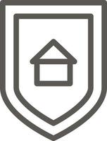 Haus, Sicherheit, Schild Vektor Symbol. einfach Element Illustration von ui Konzept. Haus, Sicherheit, Schild Vektor Symbol. echt Nachlass Konzept Vektor Illustration. auf Weiß Hintergrund