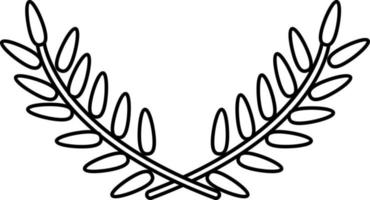 Linie Vektor Symbol Weizen. Gliederung Vektor Symbol auf Weiß Hintergrund