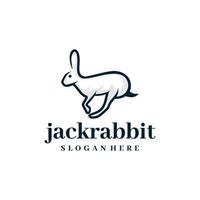 jackrabbit logotyp design. grymt bra en modern jackrabbit logotyp. en jackrabbit logotyp. vektor