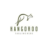 Känguru Logo Design. genial ein modern Känguru Logo. ein Känguru Logotyp. vektor