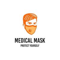 Maske ein medizinisch Logo Design. genial modern Maske Logo. ein Maske medizinisch Logotyp. vektor