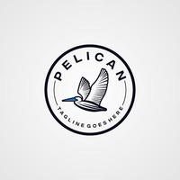 pelikan logotyp linje konst design grafisk inspiration vektor