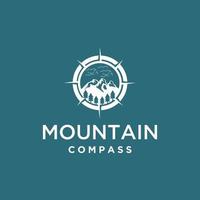 Berg Kompass Logo Design Vektor