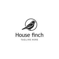 Haus Fink Vogel Logo Design. genial ein Haus Fink Vogel Silhouette. ein Haus Fink Vogel Logotyp. vektor