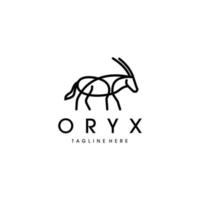 arabisch Oryx Logo Grafik Inspiration vektor
