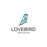 Lovebird Logo Design Symbol. Lovebird voll Farbe Design. Vogel Tier Logo Design. vektor