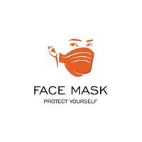 mask en medicinsk logotyp design. grymt bra modern mask logotyp. en mask medicinsk logotyp. vektor