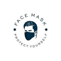 Maske ein medizinisch Logo Design. genial modern Maske Logo. ein Maske medizinisch Logotyp. vektor