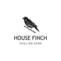 Haus Fink Vogel Logo Design. genial ein Haus Fink Vogel Silhouette. ein Haus Fink Vogel Logotyp. vektor